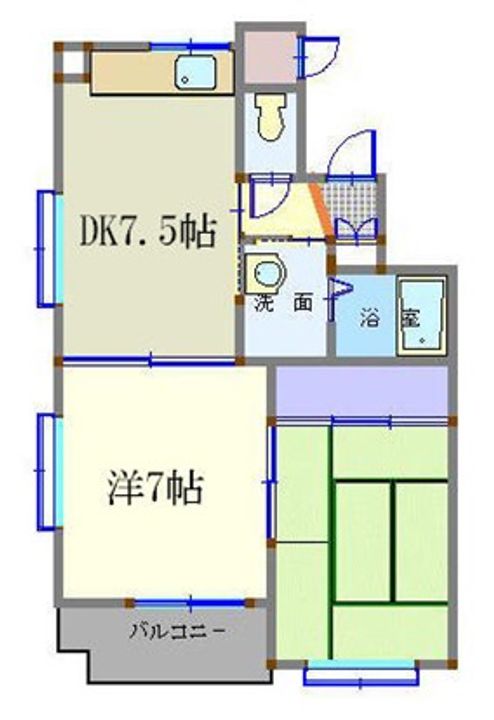 宮城県仙台市青葉区水の森3(アパート)の賃貸物件の間取り