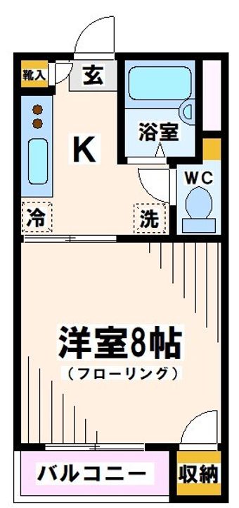 東京都府中市府中町2(マンション)の賃貸物件の間取り