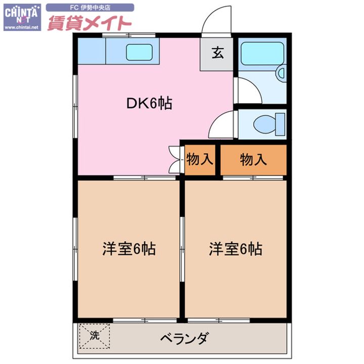 辻久留ハイツの間取り