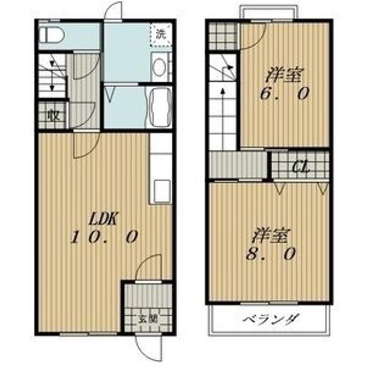 岐阜県羽島市堀津町須賀南2(一戸建)の賃貸物件の間取り