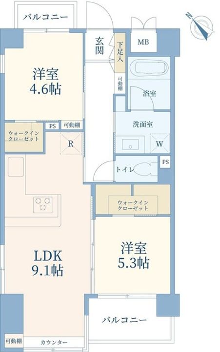 コープ野村旗の台の間取り