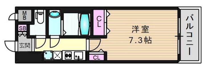 大阪府大阪市淀川区十三東1(マンション)の賃貸物件の間取り