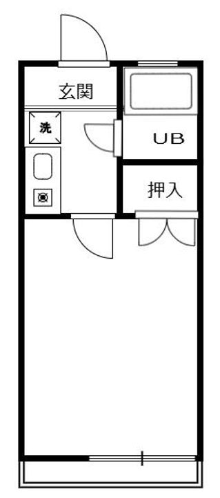 神奈川県川崎市中原区小杉町1(アパート)の賃貸物件の間取り