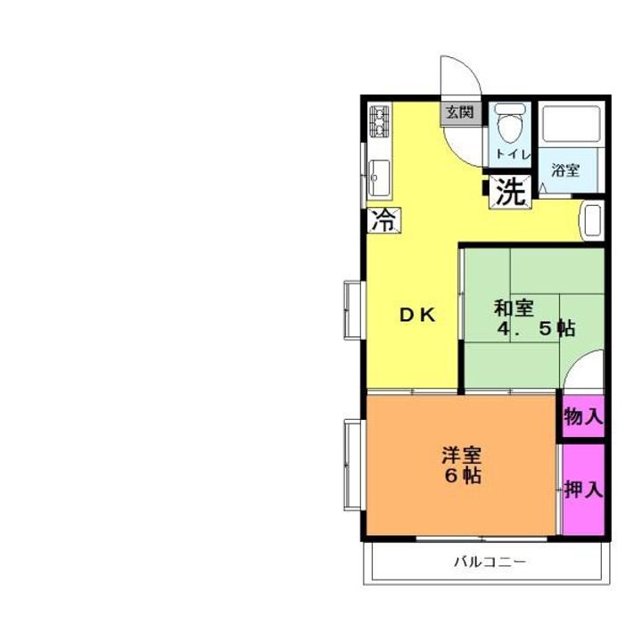 千葉県千葉市若葉区西都賀3(マンション)の賃貸物件の間取り