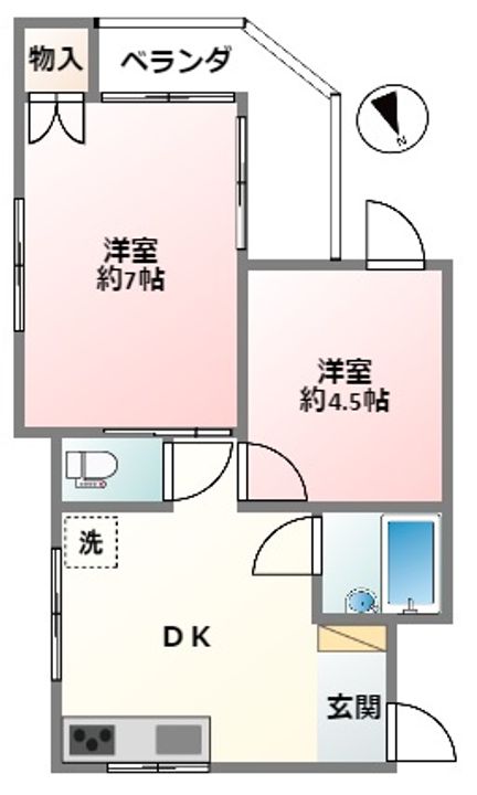 東京都品川区小山台1(マンション)の賃貸物件の間取り