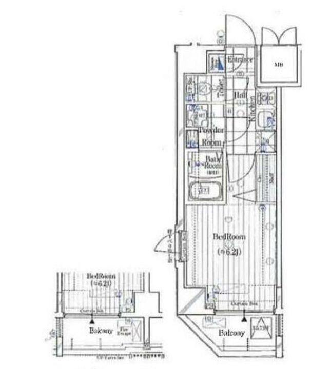 東京都品川区北品川1(マンション)の賃貸物件の間取り