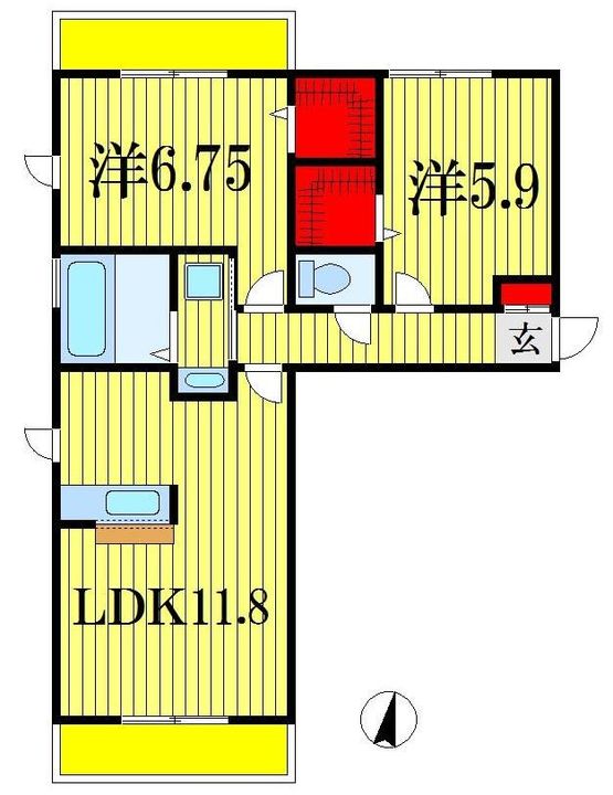 ルシェリア一番館の間取り