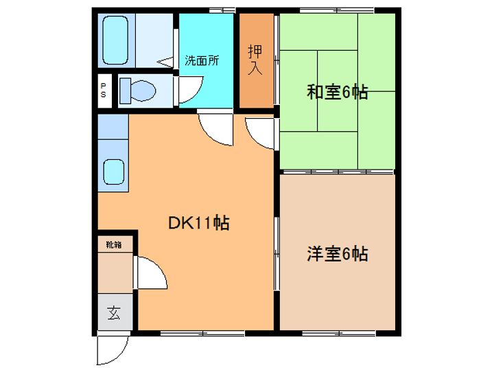 コーポニュータウンの間取り