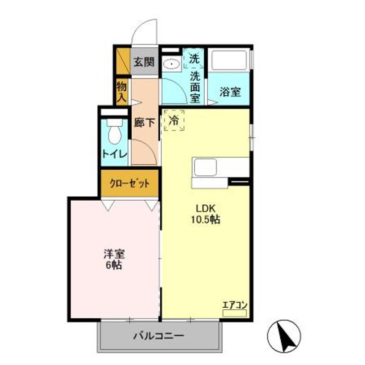 プレアデス見川 Dの間取り