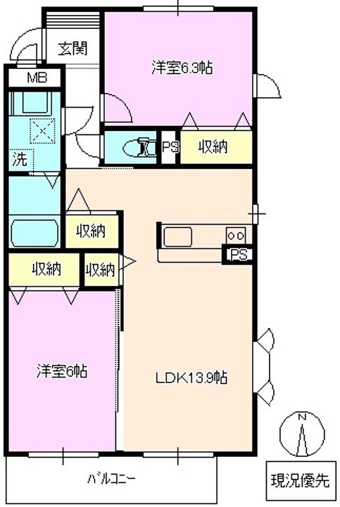 アスペルジュの間取り