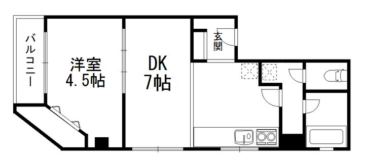 兵庫県芦屋市大桝町(マンション)の賃貸物件の間取り