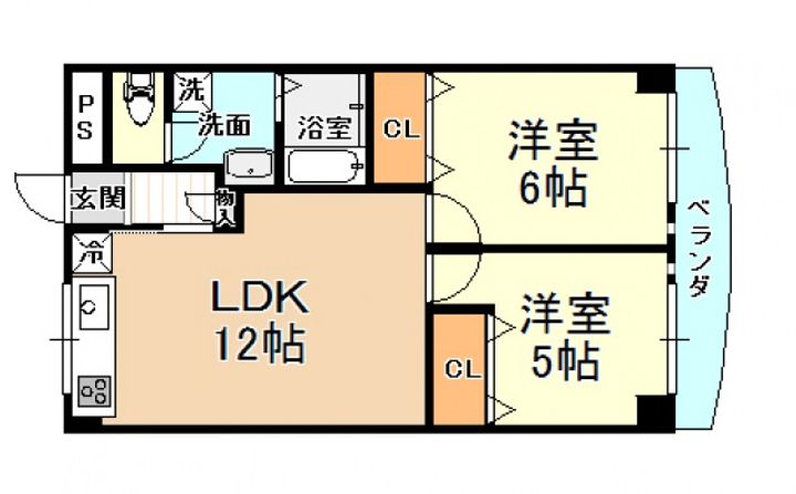 マンション平次の間取り