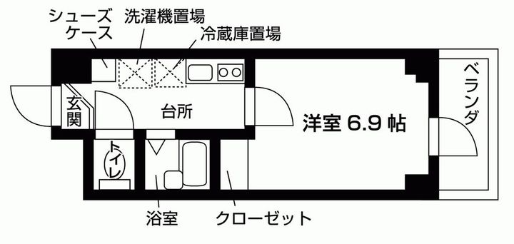 アヴァンセクール町屋の間取り