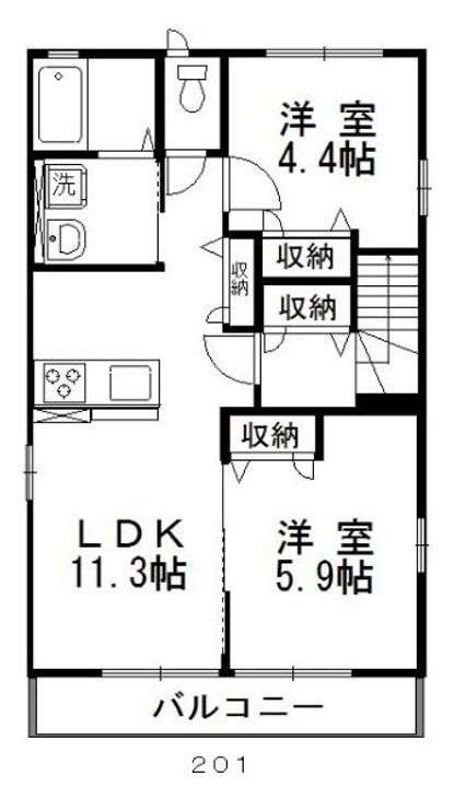 ルーチェ・ソラーレIIの間取り