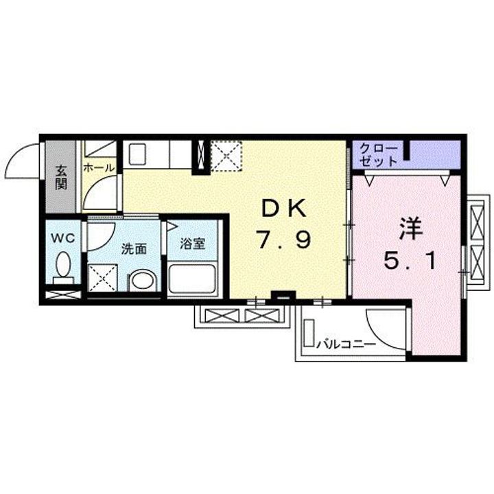 大阪府大阪市住之江区安立4(アパート)の賃貸物件の間取り