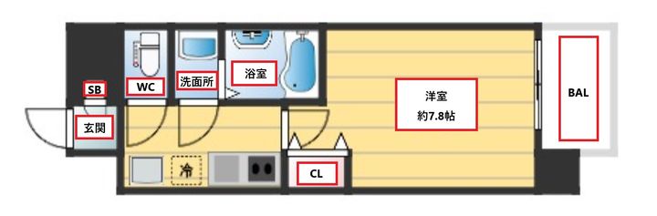 セオリー大阪EAST DOORの間取り