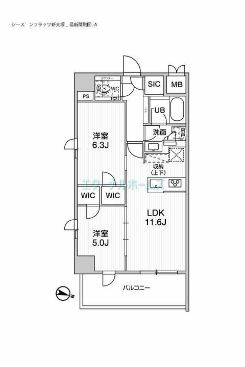 シーズンフラッツ新大塚の間取り
