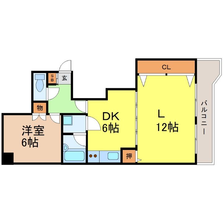 愛知県名古屋市中区千代田5(マンション)の賃貸物件の間取り