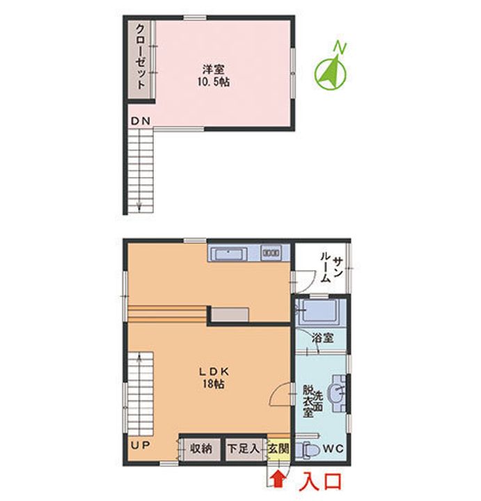 アウラEASTの間取り