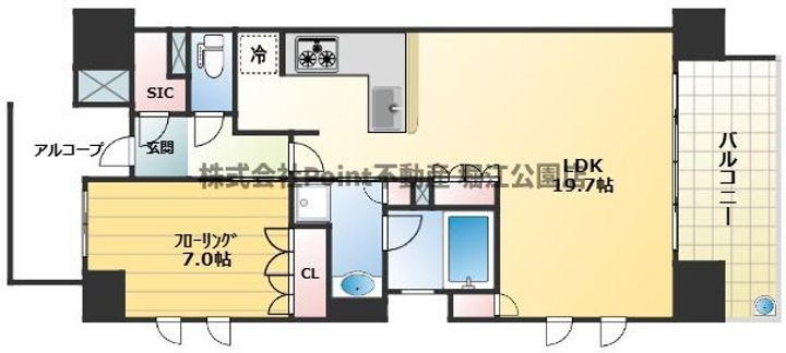 プラウド堀江公園の間取り