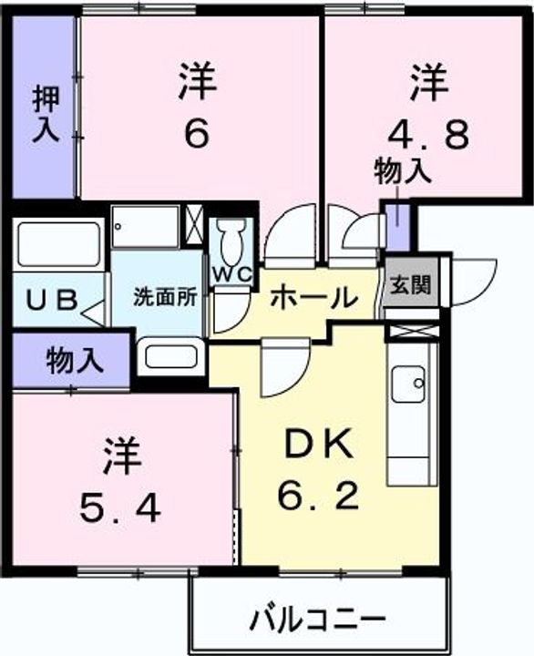 茨城県日立市滑川本町4(マンション)の賃貸物件の間取り