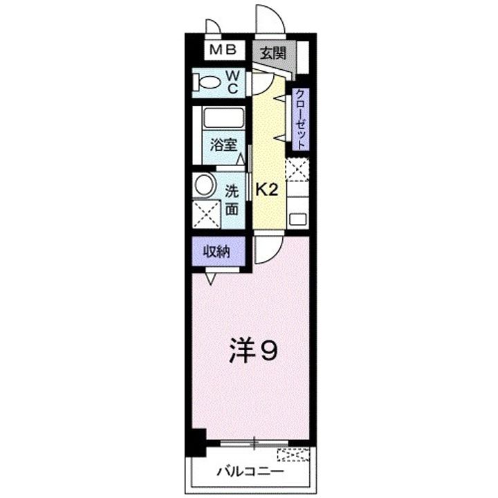 岡山県倉敷市阿知1の賃貸マンションの間取り