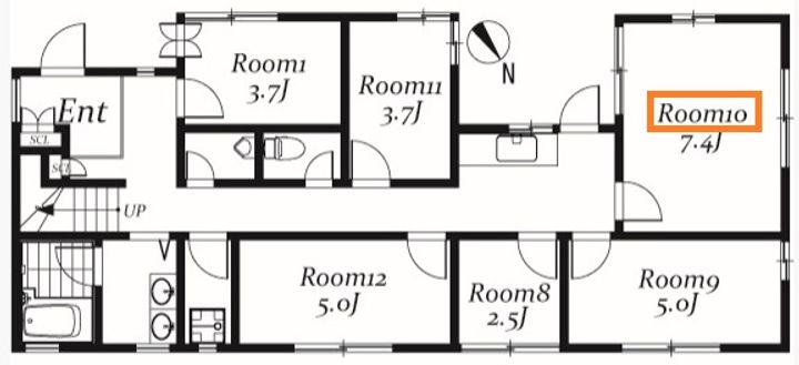 roomーing南青山ハウスの間取り