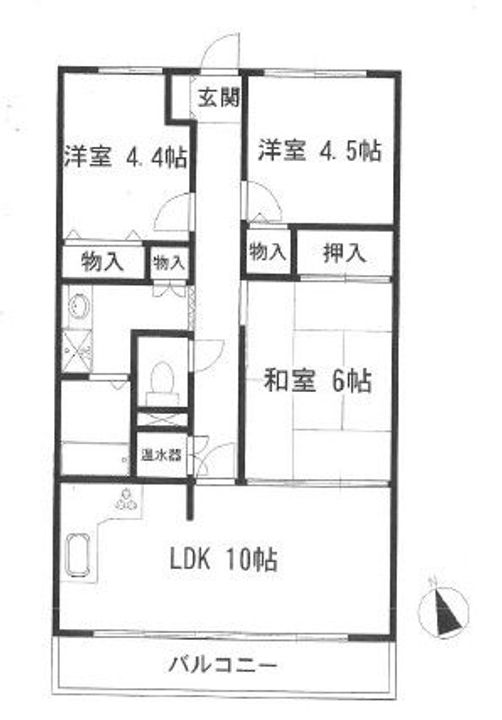 兵庫県神戸市西区宮下3(マンション)の賃貸物件の間取り