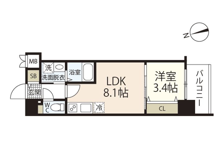 S-RESIDENCE天満町barkの間取り