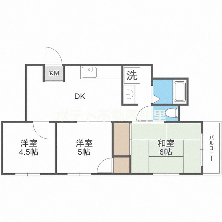 中加賀屋コーポの間取り