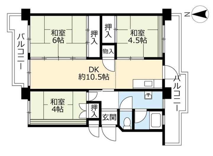 UR中央台の間取り
