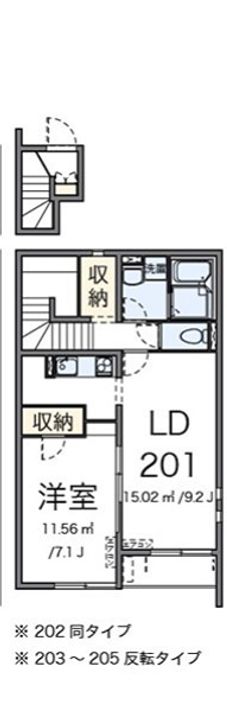 東京都東大和市立野2(アパート)の賃貸物件の間取り