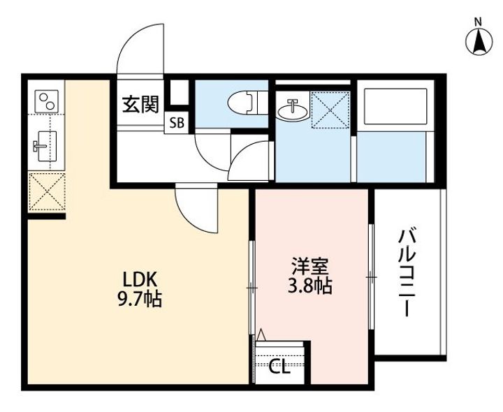 大阪府大阪市旭区千林2(アパート)の賃貸物件の間取り