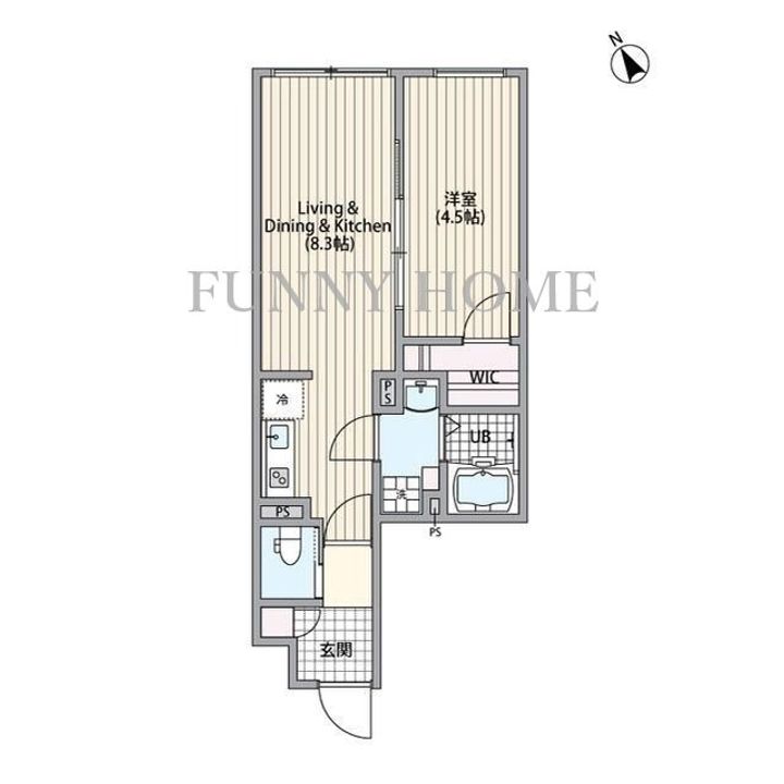 東京都世田谷区野沢1(マンション)の賃貸物件の間取り