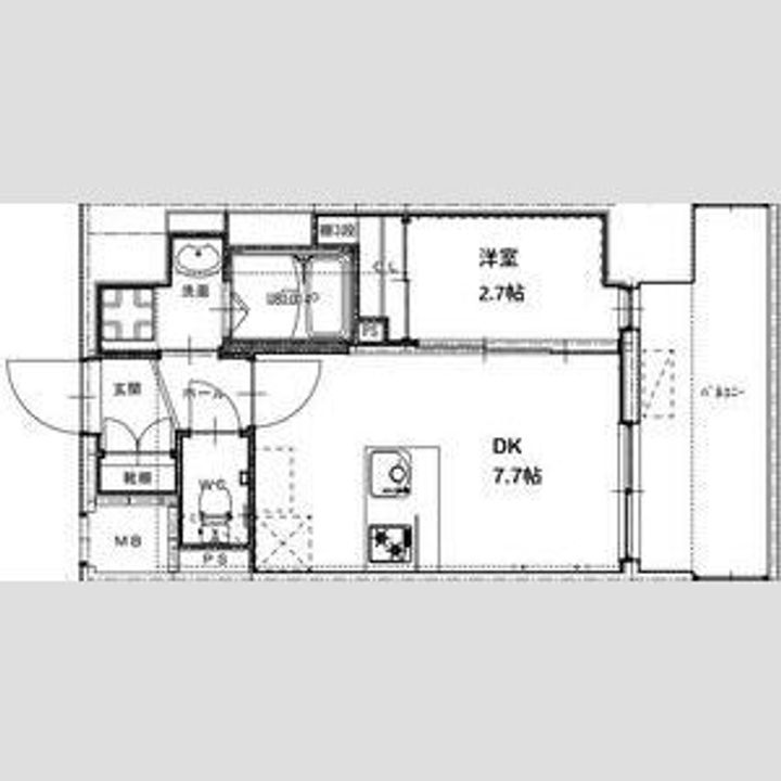 福岡県久留米市花畑2(マンション)の賃貸物件の間取り