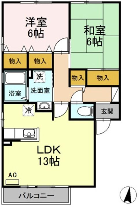 アメニティハイム兵庫南の間取り
