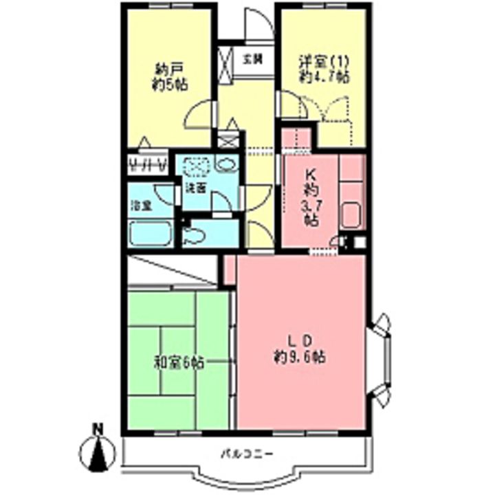 ベルドミール鶴川の間取り