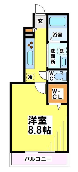 東京都調布市調布ケ丘2(アパート)の賃貸物件の間取り