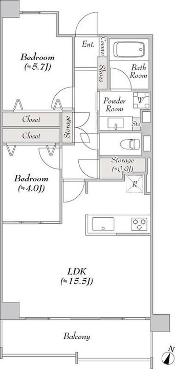 ルミークアン本郷の間取り