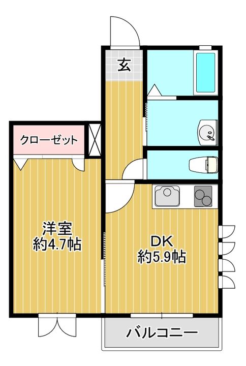 兵庫県三田市下井沢(アパート)の賃貸物件の間取り