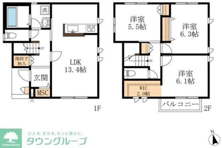 愛知県名古屋市千種区春岡1(一戸建)の賃貸物件の間取り