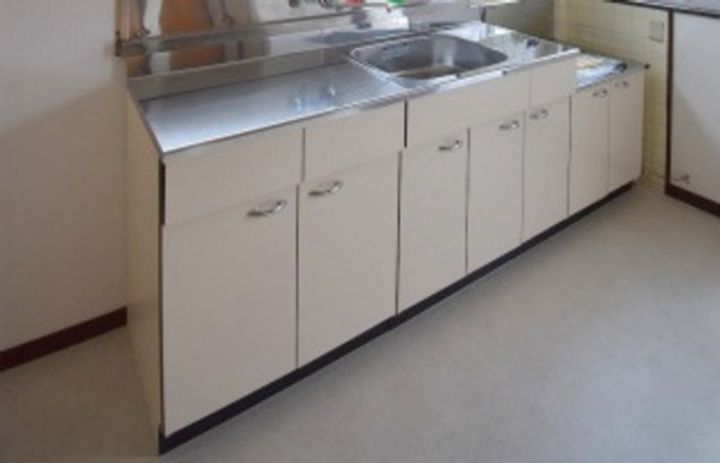 岡山県岡山市北区白石東新町(マンション)の賃貸物件のキッチン