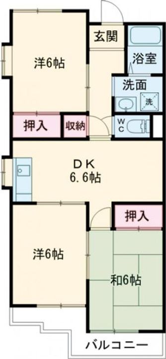 みどり坂ハイツの間取り