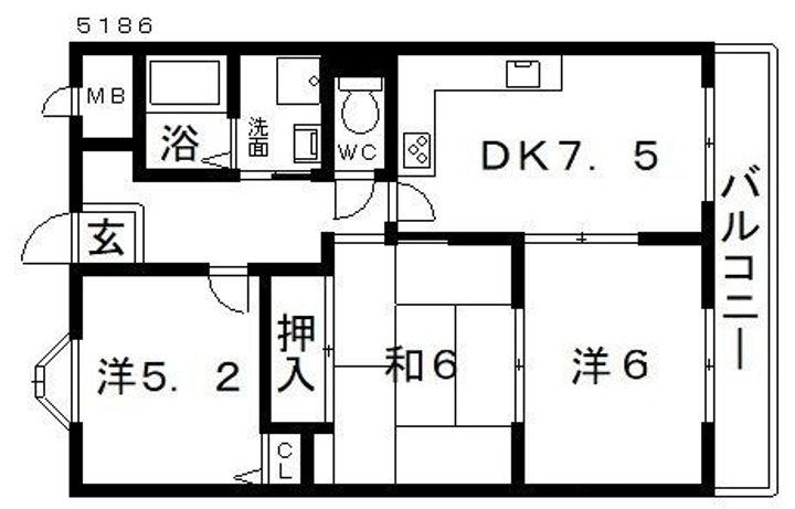 グランドール高鷲の間取り