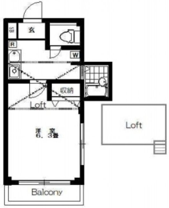 ハイツタカノの間取り