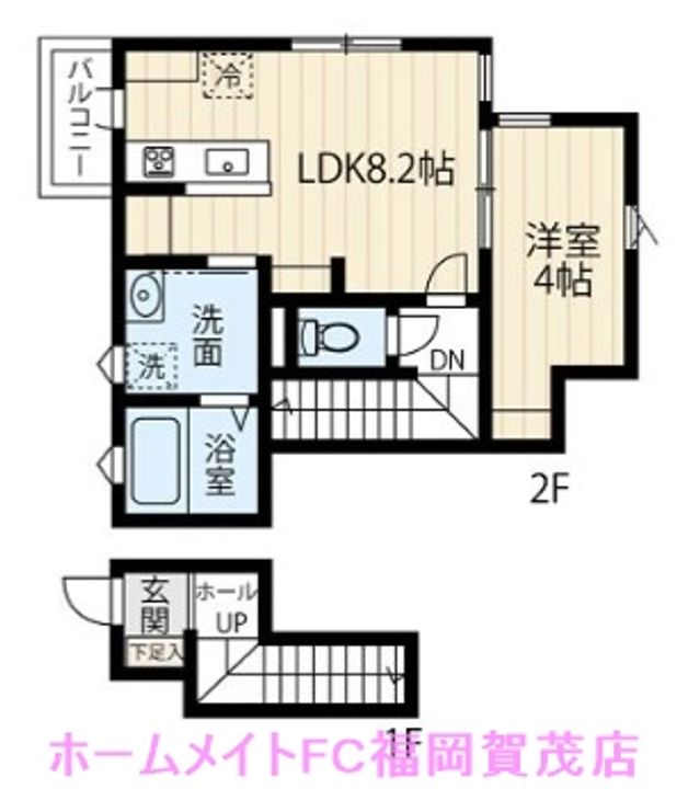 福岡県福岡市早良区田村4の賃貸アパートの間取り