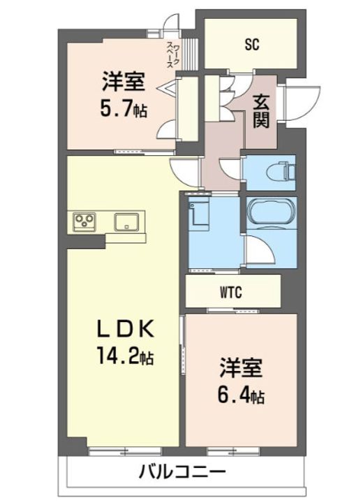 エスペランサ大宮の間取り