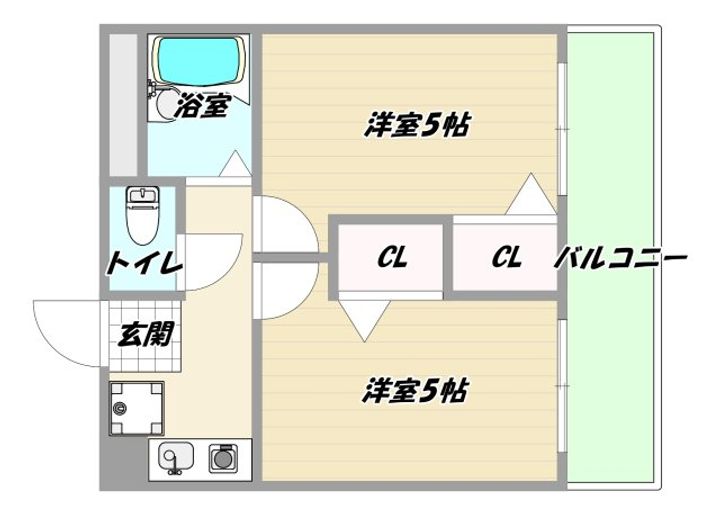 大阪府大阪市淀川区木川東4(マンション)の賃貸物件の間取り