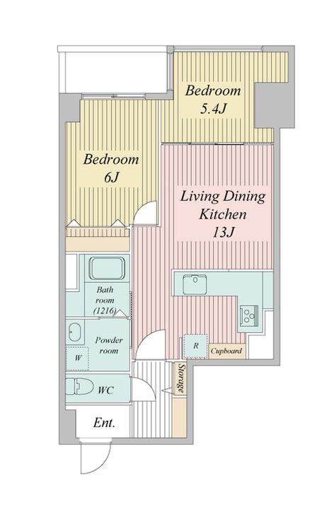 東京都中央区勝どき3(マンション)の賃貸物件の間取り
