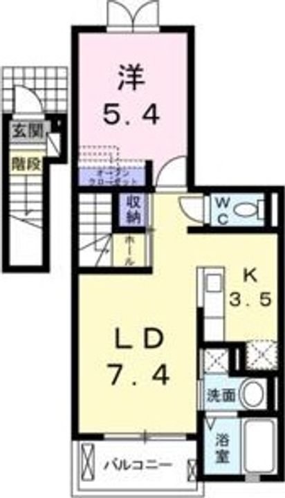 大阪府大阪市城東区東中浜8(アパート)の賃貸物件の間取り